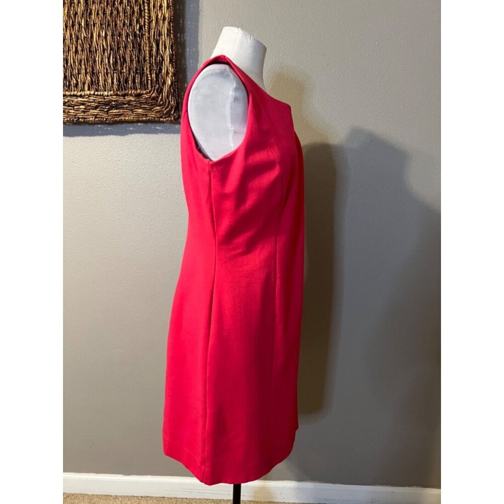 Talbots Sheath Dress 10 P 10P Ponte Pink Sleeveless Stretch Classic Career - Picture 8 of 14